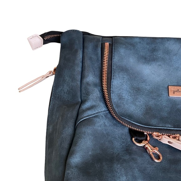 Petunia pickle bottom Pivot Pack indigo‎ blush diaper bag backpack leather vegan - Picture 6 of 16